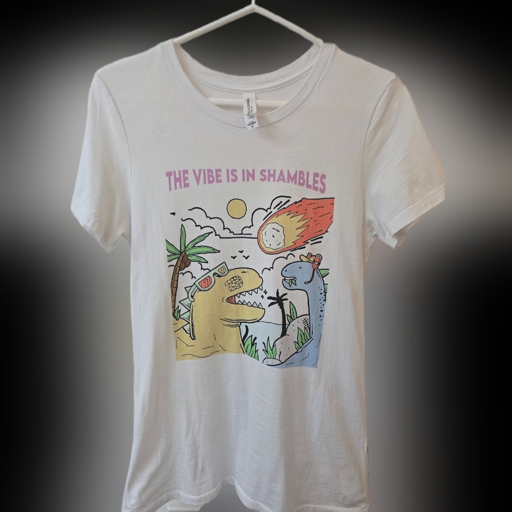 White Dinosaur Graphic T-Shirt